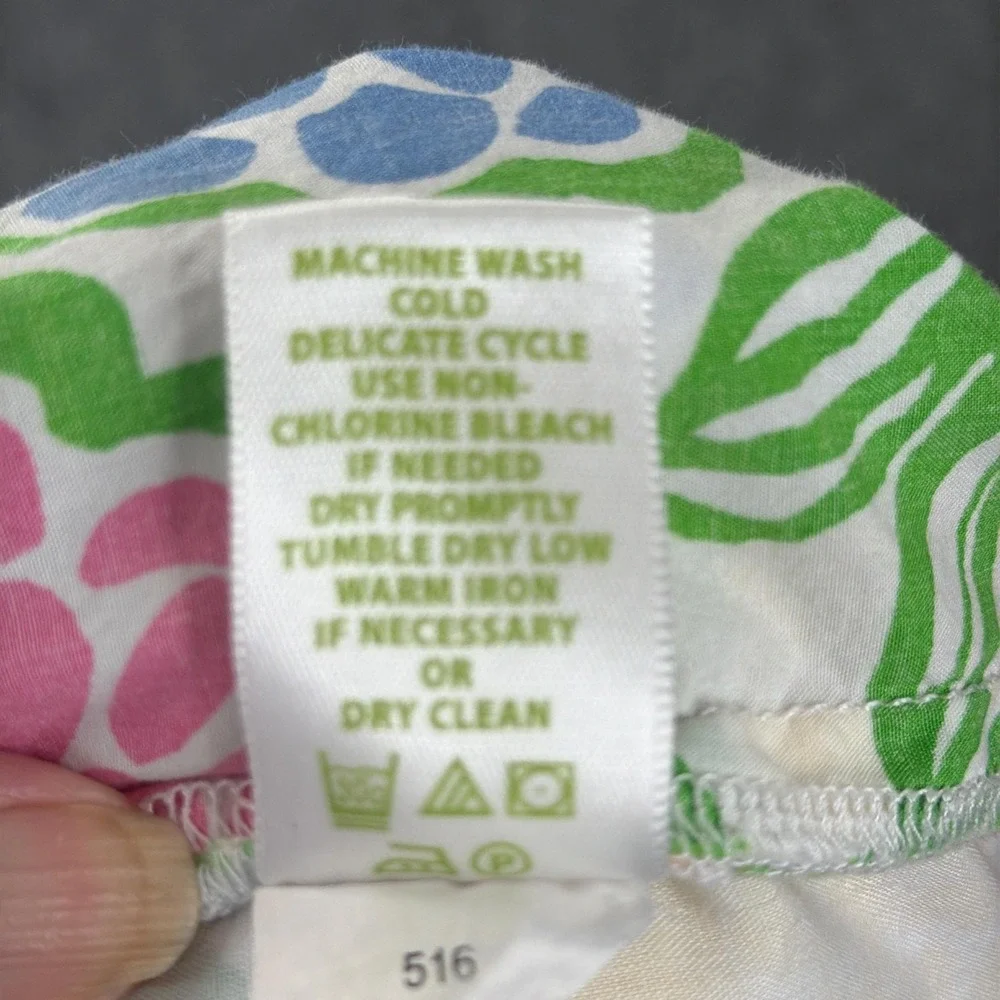 Lilly Pulitzer Shorts Womens 0 Callahan Minnie Zinny Print Cotton Floral Bright‎